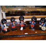 A set of six Carlton Ware band members