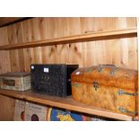 An old ARP Warden's box, tin tea box, etc.