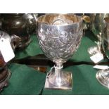 A silver chalice, London 1801 - 16cms high