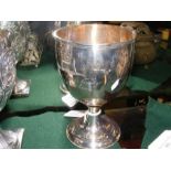A silver chalice, London 1818 - 16cms high