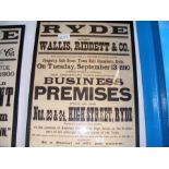 An old Wallis, Riddett & Co. property sale poster