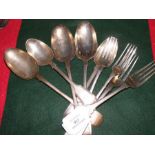 Assorted Georgian and Victorian flatware