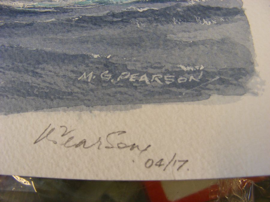 M G PEARSON - watercolour of HMS Dreadnought - 27c - Image 5 of 6