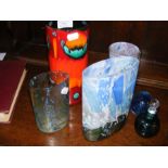 Isle of Wight Glass, including scent bottle, toget