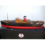 An old scratch built live steam boat with carrying