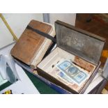 A box of collectables, coinage, foreign notes etc.