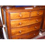 A 19th century mahogany bow fronted chest of two s