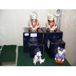 Two Royal Crown Derby Teddy Bears, together with t