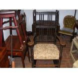 A Victorian carved rocking chair