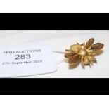 A 15ct gold insect brooch, 2.3cms in length