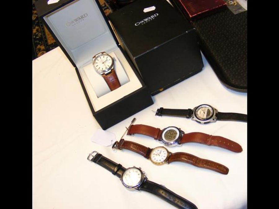 A Christopher Ward wrist watch - boxed, together w