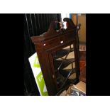 A Georgian inlaid mahogany corner cabinet enclosed