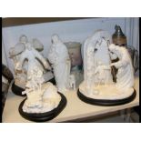 A collection of Lenox bisque religious figures, to