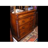 An antique mahogany Scottish chest of drawers