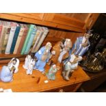 Eight oriental ceramic figures