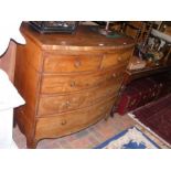 A 19th century mahogany bow fronted chest of drawe