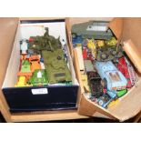 Two boxes of die cast vehicles, Dinky and other