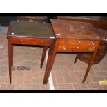 An early 19th century mahogany side table, togethe