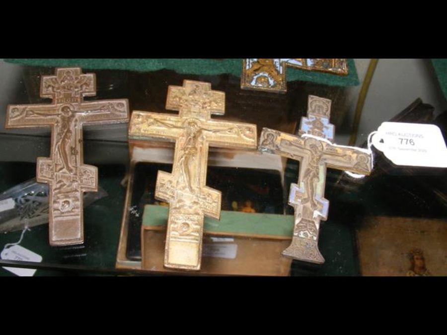 Russian Orthodox brass items