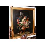 An antique still life on canvas - 73cm x 60cm - po