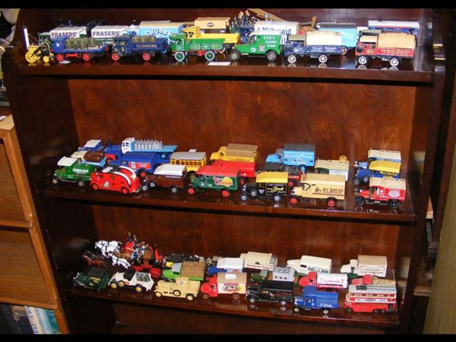 A collection of Matchbox die cast vehicles - on th