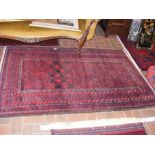 A Middle Eastern rug with geometric border - 180cm