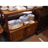 A Victorian two tier mahogany buffet with cupboard