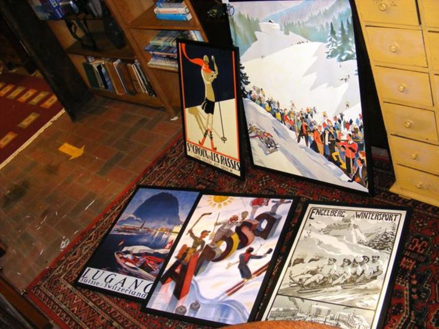 Assorted reproduction sporting posters