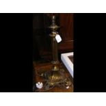 A 55cm high decorative brass table lamp