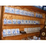 A collection of 42 Delft tiles