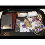 Assorted costume jewellery and lighters