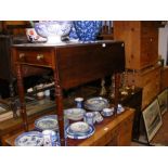 A mahogany Pembroke table with drawer under