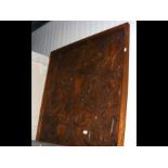 A large carved wooden panel - 94cm x 94cm