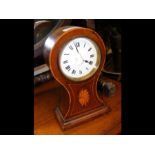 An Edwardian balloon shaped mantel clock - 23cms h