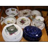 A selection of Portmeirion ceramics, including 'Po