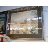 A watercolour of tribal scene - signed C ROUSSEAU