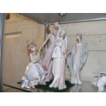 Lladro figurines including dancing couple