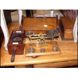 A set of postal scales with weights, Church collec