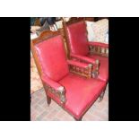 An antique ladies drawing room chair
