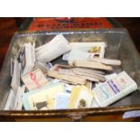 A vintage tin of cigarette cards