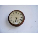 A Victorian fusee wall clock - 35cm diameter