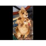 An unusual Charlie Bears Kangaroo and Joey - 58cm