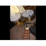 A set of Latin percussion timbals, together with d