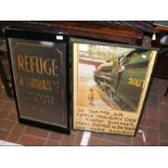 A glass office sign for Refuge Assurance Company,