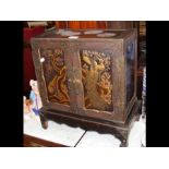 An Oriental lacquered multi-draw jewellery chest -