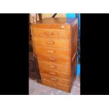 A 1920's eight drawer chest