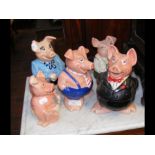 A selection of five Wade Natwest Bank pig family m