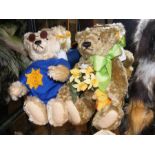 A small collectable Steiff Bear with growler and c
