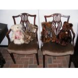 A pair of antique carver chairs