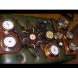 A box of clocks and barometers